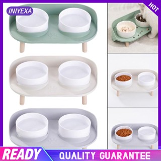 [Iniyexa] ชามใส่อาหารสัตว์เลี้ยง สุนัข แมว แบบยกสูง DIY