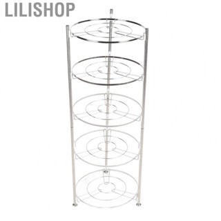 Lilishop 5 Tier Kitchen Pot Rack  Cookware Stand 5 Tier Kitchen Pot Storage Shelf Space Saving  for Balcony for Kitchen