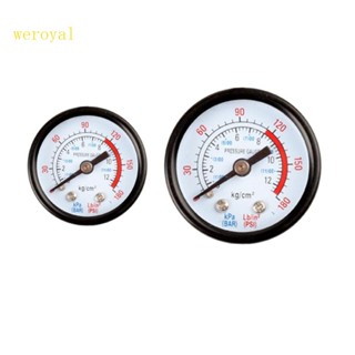 Weroyal เครื่องวัดความดันอากาศไฮดรอลิค ขนาดเล็ก 0-180 PSI 0-12 บาร์