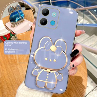 ขายดี ใหม่ เคสโทรศัพท์มือถือนิ่ม ลายกระต่ายน่ารัก พร้อมกระจกขาตั้ง สําหรับ INFINIX NOTE 30 VIP X6710 30 5G X6711 NOTE30 4G X6833B 2023 INFINIX NOTE30VIP