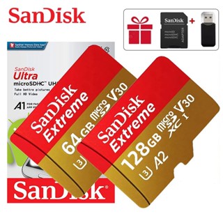 Sandisk การ์ดหน่วยความจําดิจิทัล 1TB 16GB 32GB 64GB 128GB 256GB 512GB Micro SD/TF SDXC A2 UHS-I Class 10 U3 V30 ความเร็วสูง สําหรับกล้อง MP4 MP3 tachograph wifi