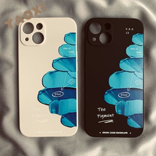 Xs ใหม่ เคสโทรศัพท์มือถือ ลายภาพวาดสีน้ํามัน สีฟ้า สําหรับ Iphone 12 11X 1314Pro YSBF