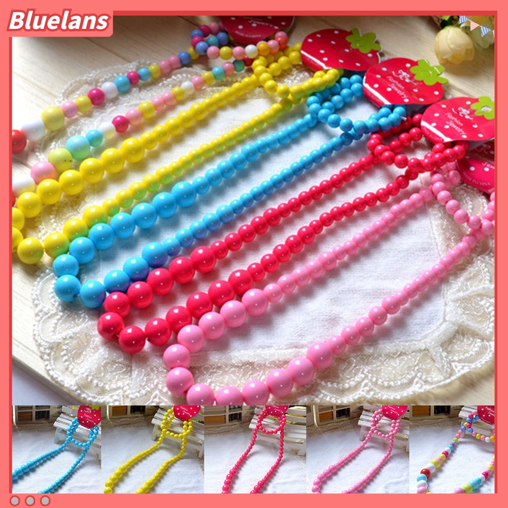 [BLS] เด็กวัยหัดเดินเด็กสาวที่มีสีสันลูกปัดสร้อยคอโซ่เครื่องประดับเจ้าหญิงวันเกิด