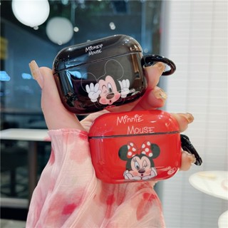 เคสหูฟัง ลายการ์ตูนมิกกี้ มินนี่ พร้อมตะขอ สําหรับ Airpods Pro2 Airpods 3 Airpods 1/2