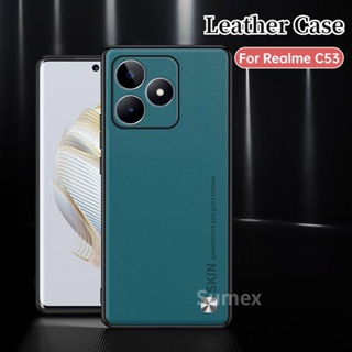 เคสโทรศัพท์มือถือ ซิลิโคนนิ่ม หนัง PU กันกระแทก สําหรับ Realme C53 2023 Realmec53 4G Realme Realme C53 C 53 53C