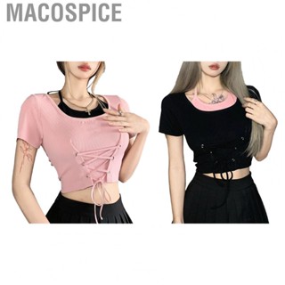 Macospice T Shirts  Comfortable Three Dimensional Cutting Skin Friendly Women Tops  for Outdoor