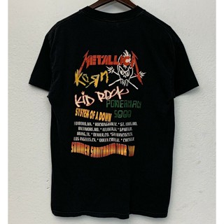 เสื้อยืด พิมพ์ลายเมทัลลิก้า 2000 Korn สไตล์วินเทจ ยุค 90s