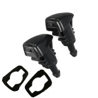 ⚡READYSTOCK⚡Windshield nozzles W/ rubber gasket Front Wiper Washer Spray Plastic Black