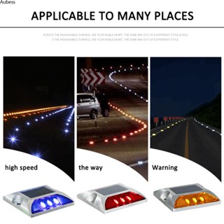 Ready Solar Spike Small Square Two-side 6led Warning Lamp Highway Road Junction Warning Light Garden Light Household Serein