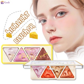 Misiou Beauty Cheese Four Colour Pearl Powder Blusher อายแชโดว์ ไฮไลท์ 【goob】