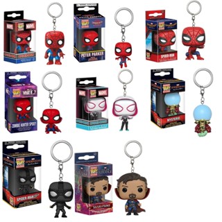 พวงกุญแจ จี้รูป Marvel Funko POP Marvel Spider-Man Spider-Man แฮนด์เมด