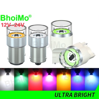 Bhoimo หลอดไฟเลี้ยว ไฟเบรก ไฟหยุด ไฟกลางวัน LED COB T20 7440 7443 1156 P21W BA15S BAY15D 1157 P21 5W DC12v DC24V สําหรับรถจักรยานยนต์