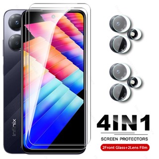 4in1 กระจกนิรภัยกันรอยหน้าจอ HD สําหรับกล้อง Infinix Hot 30 30i 4G Infini Hot30 Hot30i I 30