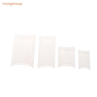 [risingmeup] กล่องขนม PVC แบบใส รูปหมอน สําหรับตกแต่งกล่องของขวัญ 10 ชิ้น
