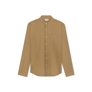 AIIZ (เอ ทู แซด) - เสื้อเชิ้ตผู้ชายแขนยาวคอจีน ผ้าอ๊อกฟอร์ด สีพื้น Men’s Oxford Mandarin Collar Long Sleeve Shirts