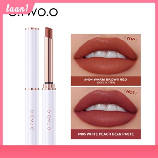 O.two.o Lip Glaze White Rose Small Fine Pistil Matte Velvet Lipstick ลิปสติกเนื้อแมทบางเบาและทาง่าย Sc016 cod