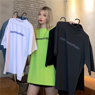 Korean🧧 เสื้อยืดสกรีนลาย thsismovorthat แขนสั้นคอกลม 4 สี