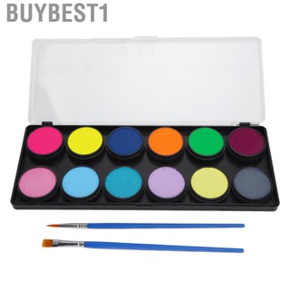 Buybest1 Body Painting Palette  12 Colors Professional Safe Set Water Soluble Paint for DIY Face and All Skin Types