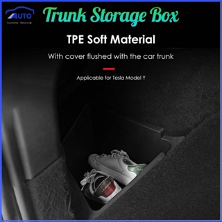 ❤ Itechcool กล่องเก็บของด้านข้าง TPE สําหรับ Tesla Model Y Trunk