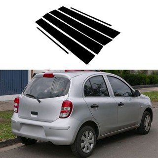 【สินค้ายอดนิยม】มาใหม่ สติกเกอร์เสาประตูหน้าต่างรถยนต์ สําหรับ Nissan Micra K13 March 2011-2015