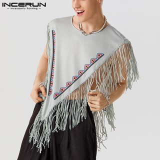 Incerun เสื้อคลุม สไตล์ชนเผ่า Suo Cape