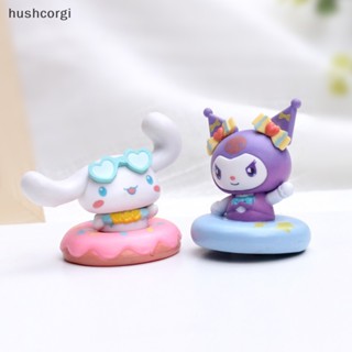 [hushcorgi] ชุดโมเดลฟิกเกอร์ Pvc รูปการ์ตูน Hello Kitty Kuromi My Melody Pom Pom Purin ขนาดเล็ก สําหรับตกแต่งเค้ก พร้อมส่ง