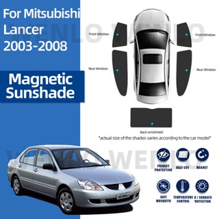 ม่านบังแดดรถยนต์ แบบแม่เหล็ก พร้อมคลิปตาข่ายไนล่อน สําหรับ Mitsubishi Lancer 2005-2012