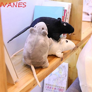 IVANES ตุ๊กตาหนูจําลอง แบบนิ่ม ของเล่นสําหรับเด็ก