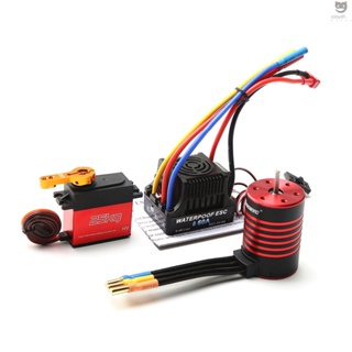 Ctoy GTSKYTENRC มอเตอร์ไร้แปรงถ่าน 3650 3100KV 60A ESC ปลั๊ก T 25 กก. สําหรับรถบรรทุกบังคับ 1/10