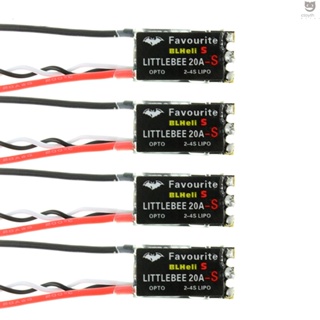 Ctoy Favourite FVT LittleBee 20A ESC ตัวควบคุมความเร็วอิเล็กทรอนิกส์ ไร้แปรงถ่าน 2-4S รองรับ Mulitshot Oneshot42 OneShot125 4 ชิ้น