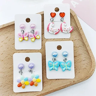 ต่างหูเด็ก แบบหนีบ ลายน่ารัก พร้อมส่งจากไทย