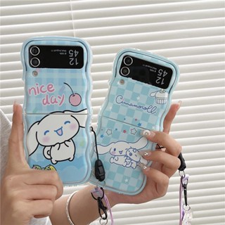 เคสโทรศัพท์มือถือ แบบหน้าจอพับได้ ลายสุนัข Wave-Yugui สําหรับ Samsung Z Flip 3 Z Flip 4 5G