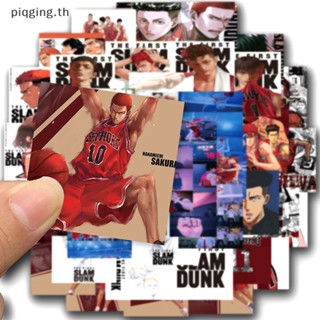 Piqging สติกเกอร์ ลายการ์ตูนอนิเมะ Slam Dunk สไตล์วินเทจ คลาสสิก DIY สําหรับติดตกแต่ง 62 ชิ้น