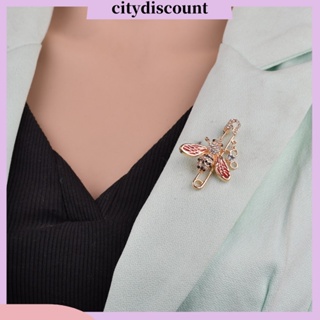 &lt;citydiscount&gt; เข็มกลัด รูปผึ้ง ประดับพลอยเทียม เครื่องประดับแฟชั่น สําหรับผู้หญิง