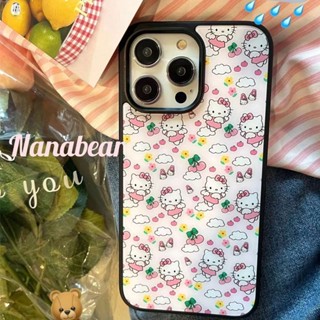 เคสป้องกันโทรศัพท์มือถือใส แบบนิ่ม ลายการ์ตูนคิตตี้ กันกระแทก สําหรับ iPhone 14 11 13promax 12Pro Xr Xsmax 78plus