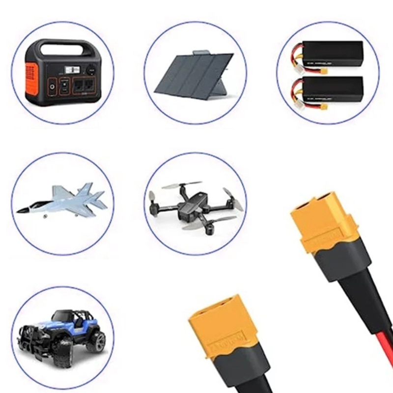 Niki XT60 JST T Plug สายเคเบิลอะแดปเตอร์ชายหญิง 12AWG 10 ซม. สําหรับสายชาร์จ ESC