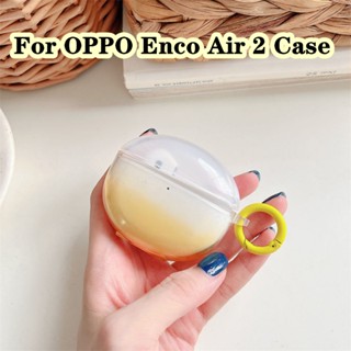 【Trend Front】เคสหูฟังนิ่ม แบบใส ไล่โทนสี สําหรับ OPPO Enco Air 2 Enco Air 2