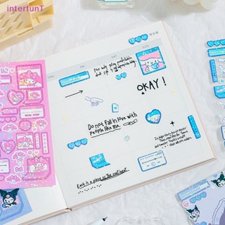 [InterfunT] สติกเกอร์เลเซอร์ ลายการ์ตูนอนิเมะ Melody Kuromi Cinnamoroll สําหรับตกแต่งแล็ปท็อป 3 ชิ้น