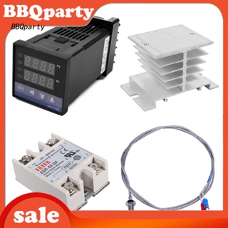 &lt;BBQ&gt; ชุดเทอร์โมคัปเปิลควบคุมอุณหภูมิ AC100-240V RECX-C100 PID SSR 3 4 ชิ้น