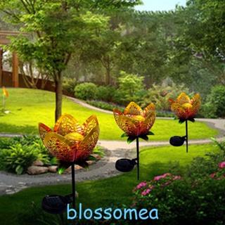 Blossomea โคมไฟพลังงานแสงอาทิตย์ รูปดอกไม้ กันน้ํา สําหรับตกแต่งสวน สนามหญ้ากลางแจ้ง