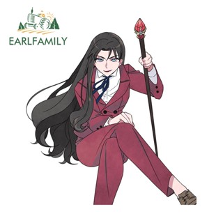 Earlfamily สติกเกอร์ ลายการ์ตูน FateZero ป้องกันรอยขีดข่วน สําหรับติดตกแต่งกระจกรถยนต์ 13 ซม. x 11.9 ซม.