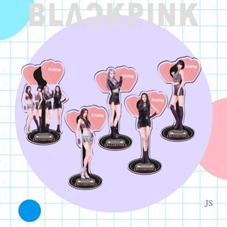 Js BLACKPINK สแตนดี้อะคริลิค ลาย LISA Kim Ji-soo Kim Ji-ni Park Chae-young สําหรับตกแต่งโต๊ะ