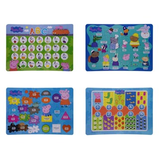 Jigsaw Puzzle ตัวต่อจิ๊กซอว์ 40 ชิ้น แผ่นขนาด L Peppa Pig Tray Toy Board Variant ภาพเปปป้าพิกพร้อมถาดรอง สินค้าลิขสิท...