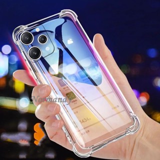 พร้อมส่ง เคสโทรศัพท์มือถือ ซิลิโคนนิ่ม TPU ใส กันกระแทก สี่มุม สําหรับ Xiaomi Redmi 12 4G Note 12S 12 4G 5G 2023