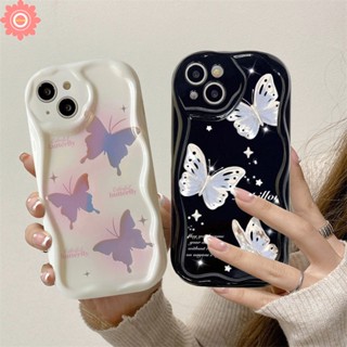 เคสโทรศัพท์มือถือ แบบนิ่ม ลายผีเสื้อ 3D ขอบหยัก สําหรับ Redmi A2 A1 9 10A 10C 9A 9T 10 9C NFC 9C Note 12 11 8 9 10s 10 11s 10 Pro Max Plus POCO M3