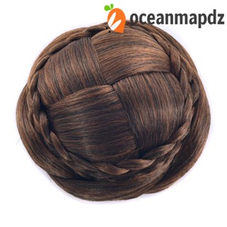 OCEANMAPDZ แฮร์พีซผมสังเคราะห์ แบบถัก สีน้ําตาล คุณภาพสูง สําหรับเจ้าสาว