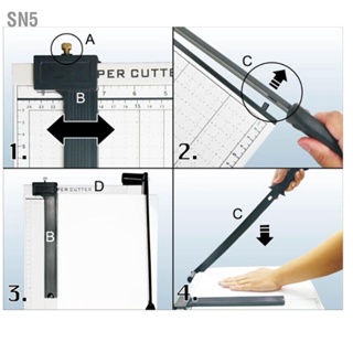 SN5 เครื่องตัดกระดาษด้วยตนเอง Steel Trimmer Desktop A4 A3 Photos เครื่องตัดกระดาษสำหรับโรงเรียน สำนักงาน โรงงาน