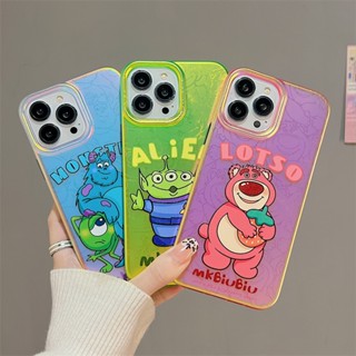 เคสโทรศัพท์ซิลิโคน TPU ใส แบบนิ่ม ลายการ์ตูนหมีสตรอเบอร์รี่ กันกระแทก สําหรับ iPhone 14 13 12 Pro Max