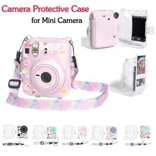 เคสกระเป๋าใส่กล้องโพลารอยด์ พร้อมสายคล้อง สําหรับ Instax Mini 12 Mini 11 Mini12