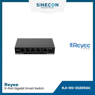 Ruijie รูเจีย รุ่น RG-ES205GC สวิตซ์ Reyee RG-ES205GC 5-Port Gigabit Cloud Mananged Non-PoE Switch, 5 Gigabit RJ45 Ports